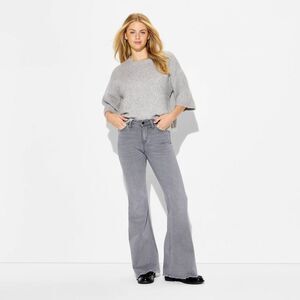 Wild Fable - Women's Short Sleeve Crewneck Pullover Sweater - W Gray